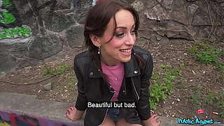 Sexy Brunette hair Hussy Amor Performs Street Doll Rides Martin'_s Dick &amp_ Swallows Cum For Sea coal - FAKEHUB