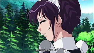 anime maid gives a lusty orall-service to her taskmaster