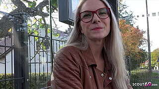 GERMAN SCOUT - Shape blond Goggles Young lady Vivi Vallentine Pickup and negotiation to Casting Fuck