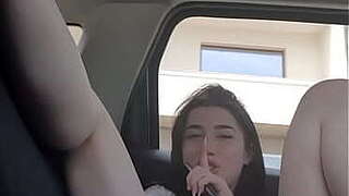 young was touch up to be caught masturbating in the taxi with rampant toy controlling her big O