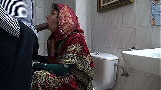 A lascivious Turkish muslim wife meets with a darksome immigrant in national crap-house