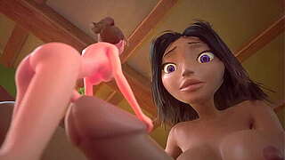 3DGSPOT - Small Meets Giant! Breasty Futanari Playgirl Tasks Small Dark brown - Functionary TRAILER