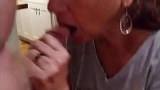 Aged MILF Candi Annie Sucks Jock on Request and Swallows Mouthful of Cum
