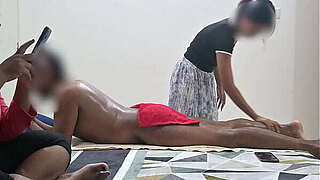 Chancy ending caught in Hidden web camera with 2 lassies in massage spa