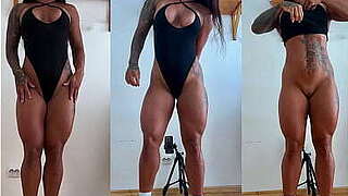 Long-legged Angel in Bodysuit Acquires Screwed Tough in the Gazoo and Swallows Cum in Her Throat