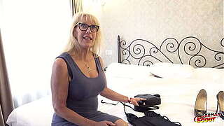 GERMAN SCOUT - Golden-haired GILF Older Bianca entice to Coarse Previous Juvenile Fuck at Model Casting