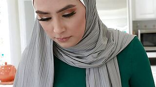 I Caught My Mates Hawt Muslim Hijab Step Mamma Masturbating &amp; That babe Sucked Me Off For My Silence