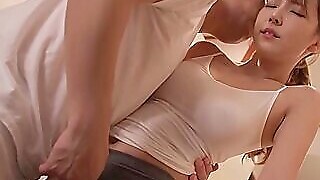 Korean Housewife Is Sucking Her Paramours Powerful Cock To