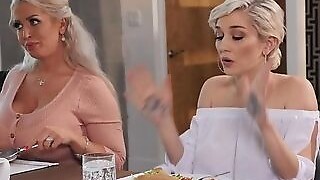 A Sista And Her Step-brother's Gf Have Lesbian Lovemaking In The Bedroom