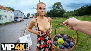VIP4K. Red trip hood likes to show her wet crack in her boyfriend's vehicle