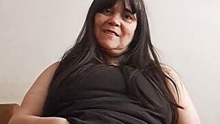 ,Son's mate wishes to watch my older bushy pussy,