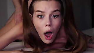 OMG, MY Pain in the neck IS Above moreover TIGHT! Cute 18 Yo Teen STRUGGLES Via Racking Anal Fianc