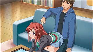step Congener acquires a boner when step Sister sits on him - Anime [Subtitled]