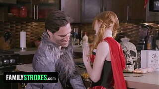 Stepdad &amp_ Stepdaughter Are Important Low Wolf &amp_ Small Red Travel Hood For Halloween &amp_ Stepmom Is Green-eyed